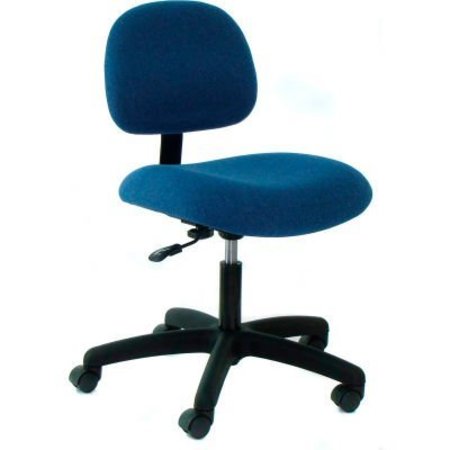 INDUSTRIAL SEATING Heavy Duty Fabric Chair with Nylon Base Dark Blue PL12-F BLUE-312